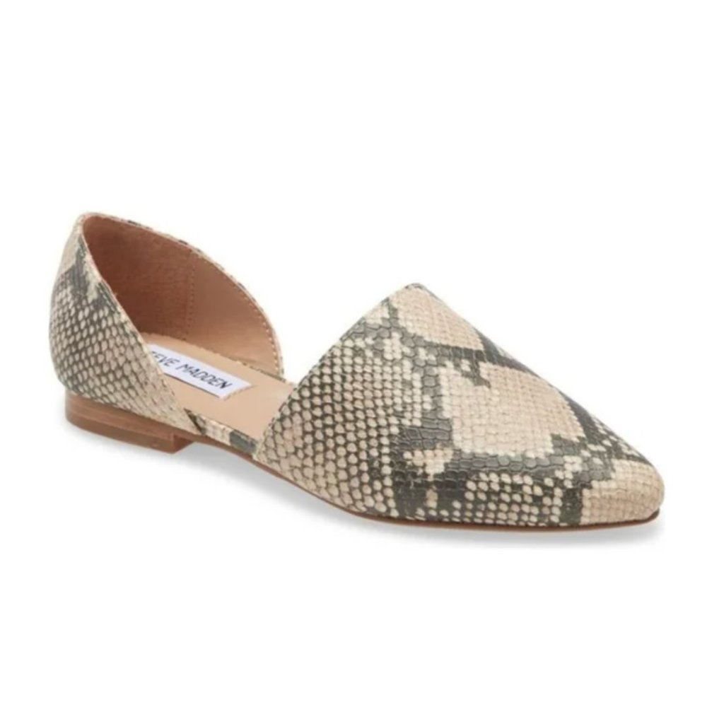 Steve Madden D’orsay Mules Snakeskin Flats